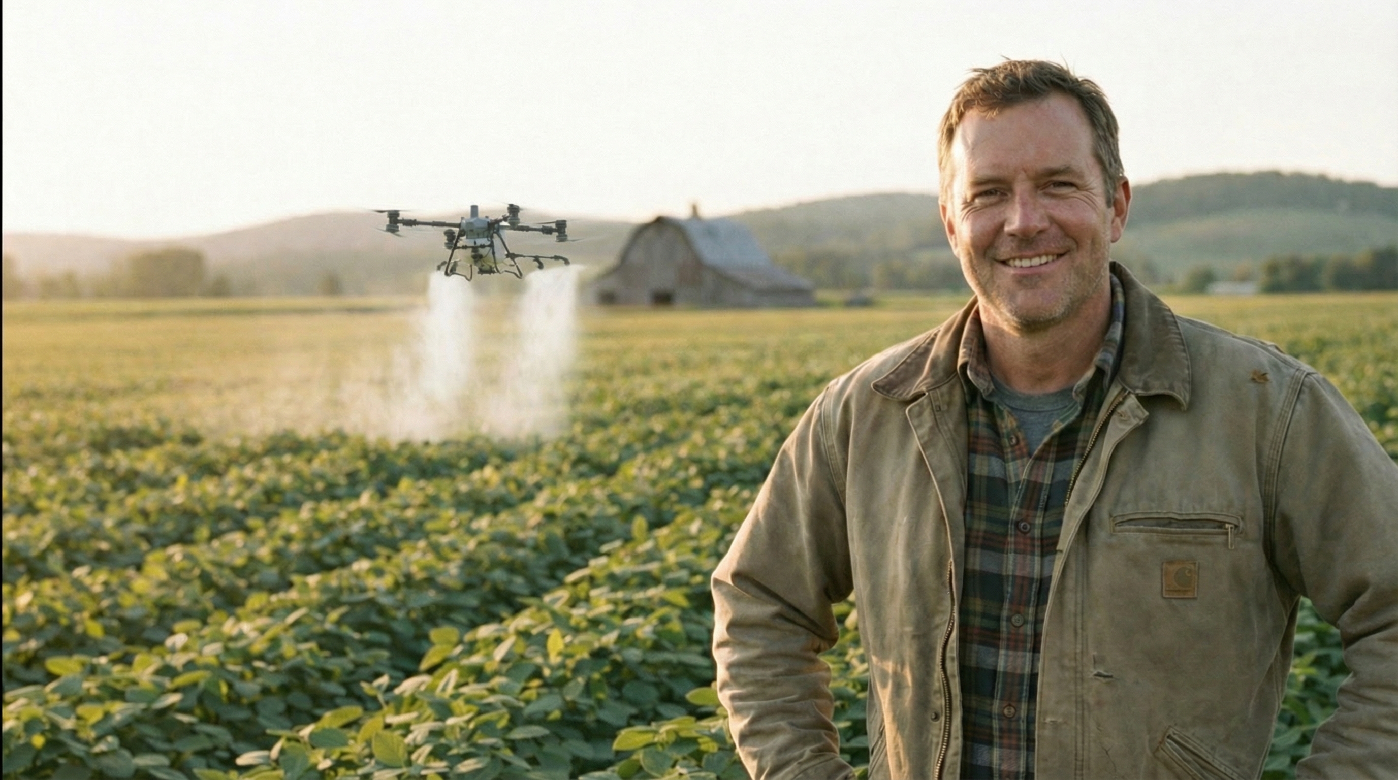 Drone operation platform with operators and flying drones